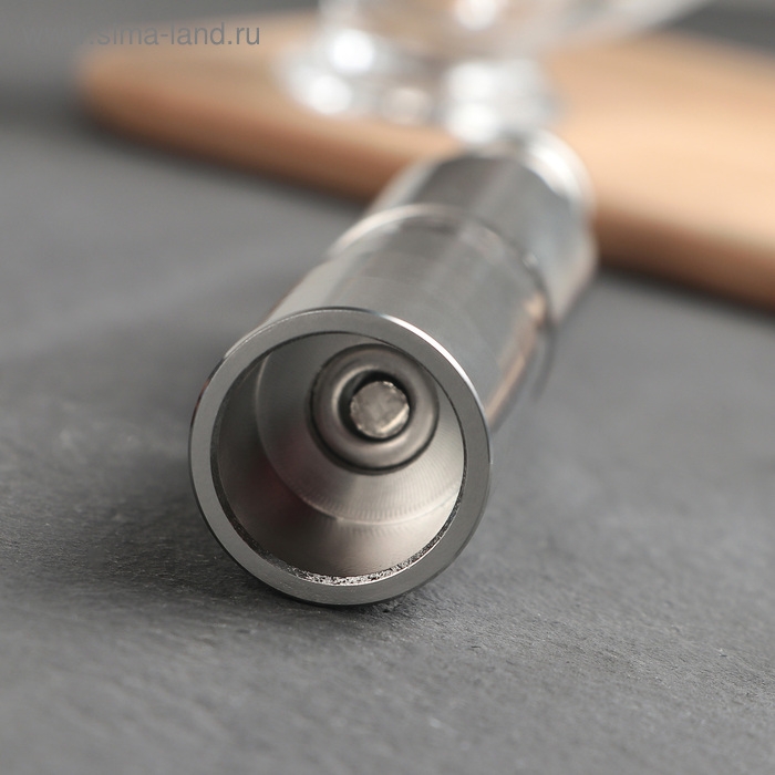 Мельница для специй &laquo;Пружина&raquo;, 15&times;2,5 см, металлический механизм, цвет серый