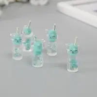 Подвеска для творчества акрил "Коктейль. Мята-кошка" светится в темноте 3,4х1,8х1,8 см