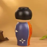 Деревянная кукла кокеши "Такаши" 7х7,5х15 см