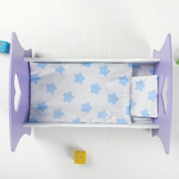 Кроватка-люлька &laquo;Сердце ангела&raquo; белый/сиреневый, МИКС