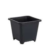 Горшок для рассады, 250 мл, d=9 см, h=8 см, пластик, чёрный, Greengo