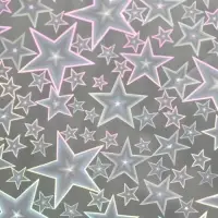 Бумага голографическая &laquo;Звездопад&raquo;, синяя, 70&times;100 см