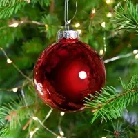 Елочный шар Finery Gloss, 8 см, глянцевый красный