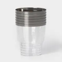 Стакан пластиковый одноразовый &laquo;Кристалл&raquo;, 200 мл, с металлизированными каемками, цвет прозрачный