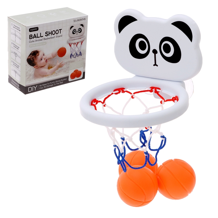 Баскетбольный набор для ванны &laquo;Панда&raquo;, 3 мяча