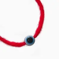Браслет-оберег &laquo;Красная нить&raquo; шерстяная, турецкий глаз, цвет синий,30см