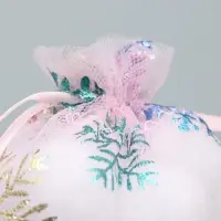 Мешочек подарочный органза &laquo;Нежность в Новом Году&raquo;, голография, органза,10 х 12 см +/- 1.5 см