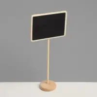 Меловой ценник &laquo;На ножке&raquo; 17&times;8 см, прямоугольник, (фасовка 10 шт.), чёрный