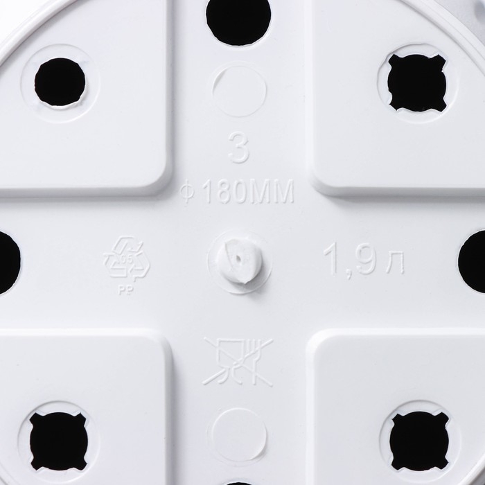 Горшок для цветов с поддоном &laquo;Сильвер ЭКО&raquo;, 1.9 л, d=18 см, белый