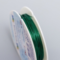 Проволока для бисера  "Gamma" 0,4мм. 10 м &plusmn; 0.5 м зелёный