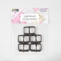 Пряжка проволочная, 3.9&times;2.7 см, 32 мм, 5 шт., цвет чёрный никель