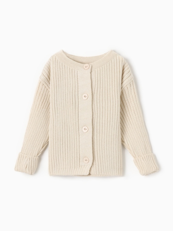Кардиган вязаный Крошка Я, р.80-86, бежевый