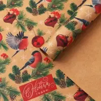 Бумага упаковочная крафтовая &laquo;Зимняя сказка&raquo;, 50 х 70 см