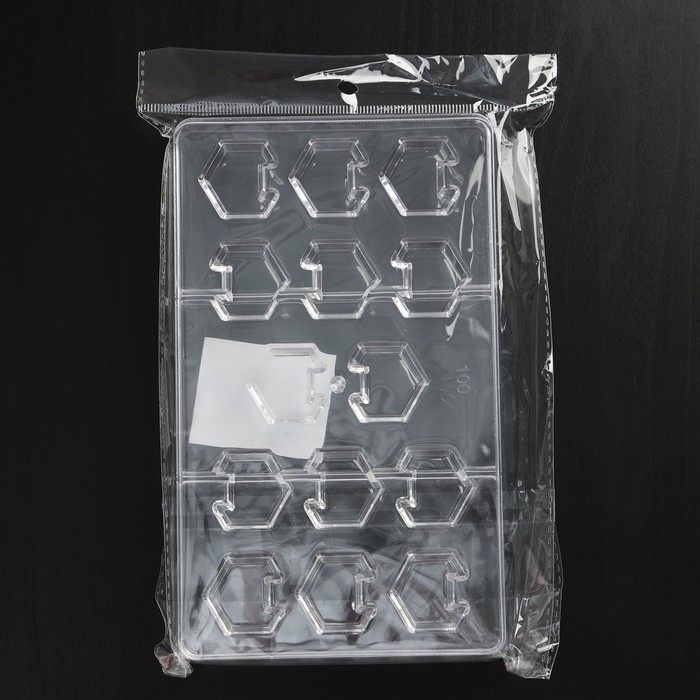 Форма для конфет и шоколада &laquo;Конструктор&raquo;, 20&times;12&times;2,5 см, 14 ячеек 2,8&times;2,8&times;0,8 см, цвет прозрачный