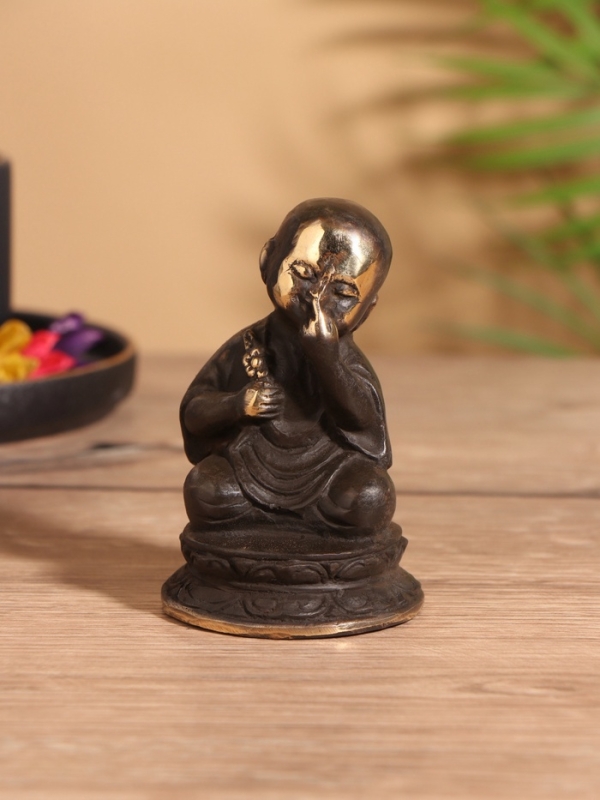 Сувенир бронза "Монах" 6х6х9 см