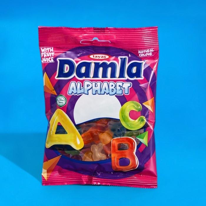 Мармелад жевательный желейный  "DAMLA GUMMY", алфавит, 80 г