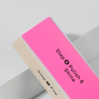 Баф для полировки ногтей, четырёхсторонний, 9 &times; 3,5 &times; 2,5 см, цвет МИКС