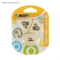 Набор ластиков 3 штуки BIC Mini Fun, блистер