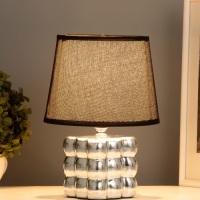 Лампа настольная "Бабл" 40Вт Е14 серебро 17х17х24см