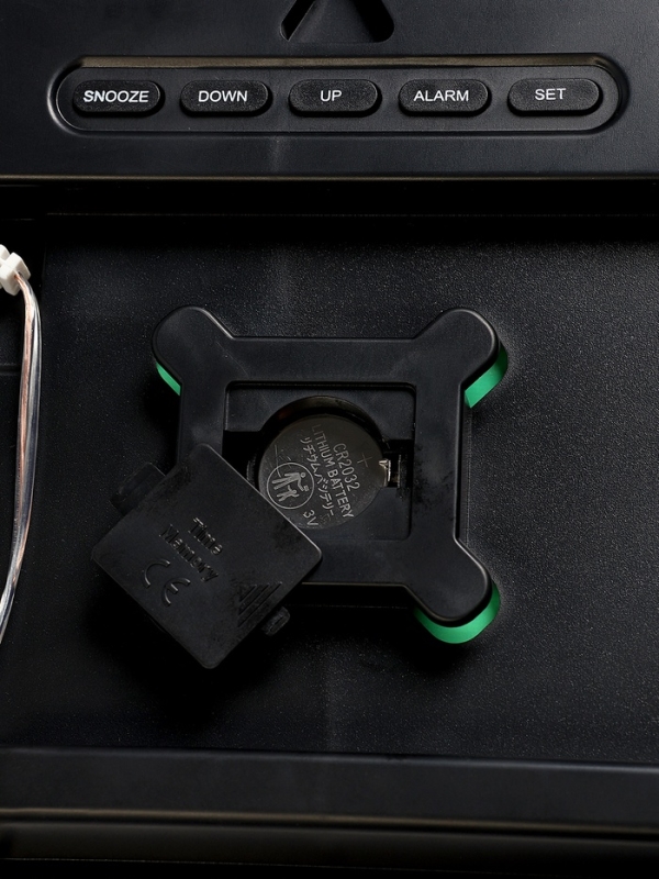 Часы настенные электронные, будильник, календарь, термометр, гигрометр, 15.8 х 3 х 24.8 см   1074710