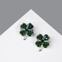 Брошь &laquo;Клевер&raquo; на удачу, МИКС, (неделимая фасовка 12 шт., цена за шт.)