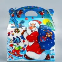 Подарочная новогодняя коробка &laquo;Развеселые хлопоты&raquo;, Баул 22&times;9&times;22 см