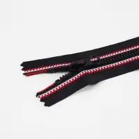 Молния &laquo;Трактор&raquo;, №5, неразъёмная, замок автомат, 18 см, чёрная, красная, белая