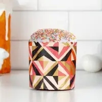 Форма бумажная для кулича &laquo;Модерн&raquo;, 9&times;9 см, МИКС