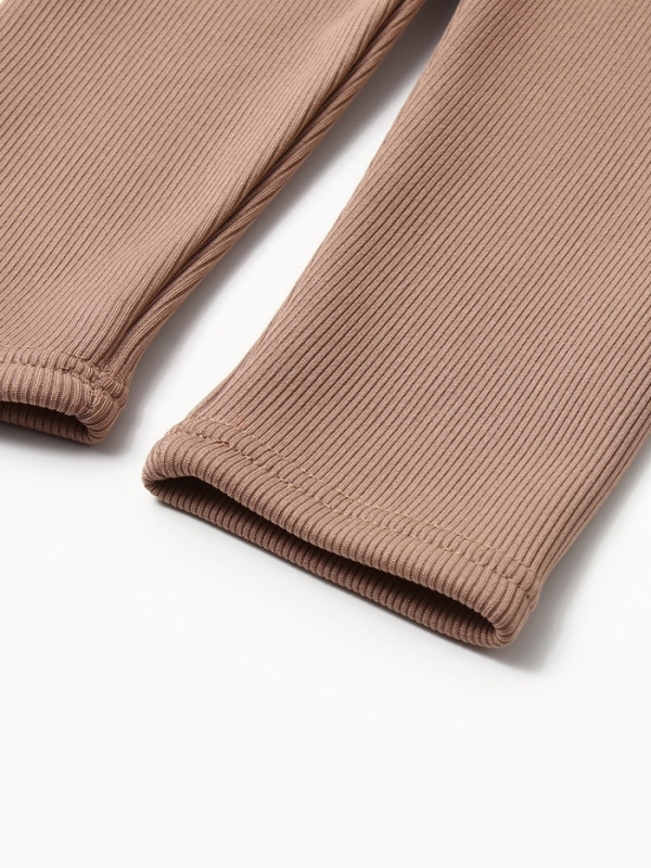 Леггинсы для девочки на флисе Collorista, цвет коричневый, рост 152 см