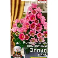 Семена цветов Колокольчик комнатный Эппил пинк  (драже) С. Sakata Зимний сад, Ц/П,3 шт.