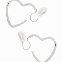 Клипсы &laquo;Тренд&raquo; сердце, цвет серебро