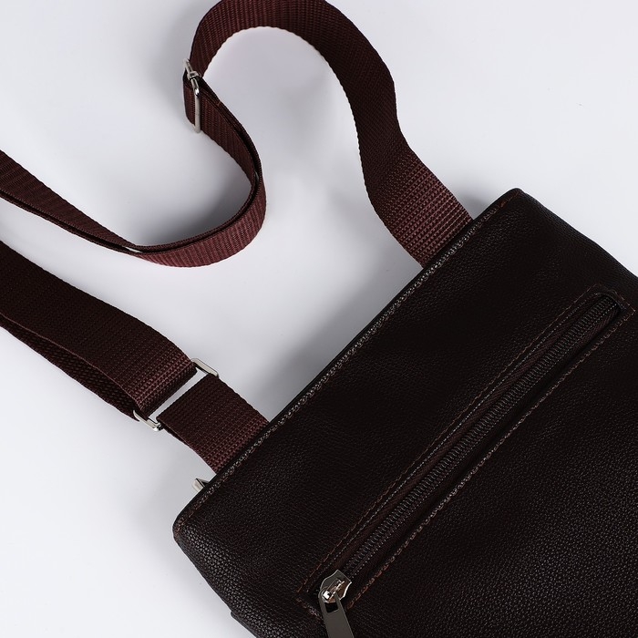 Сумка мужская через плечо TEXTURA, искусственная кожа, цвет коричневый