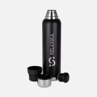 Термос Relaxika 1600 со стикерпаком, черный