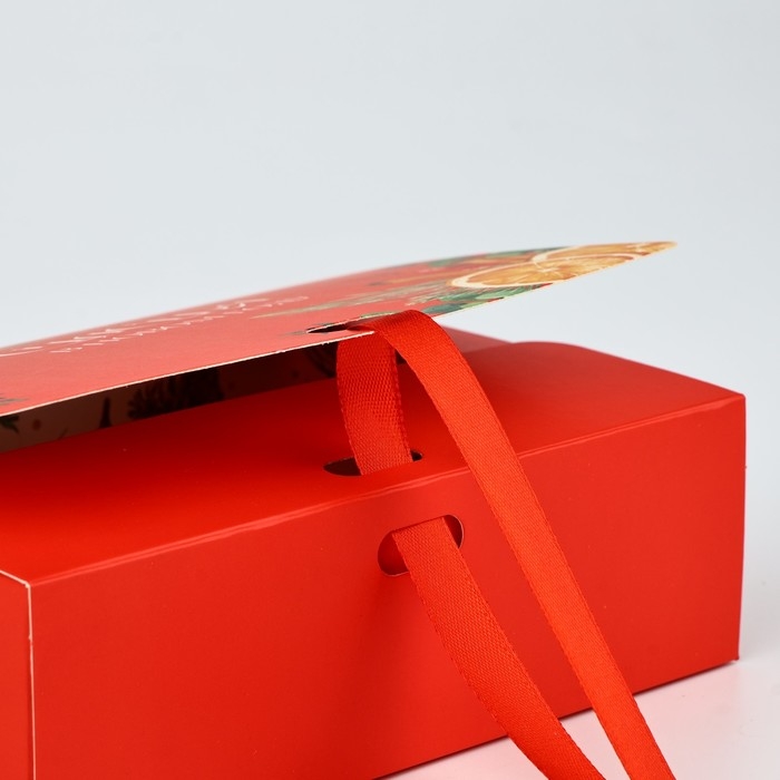 Коробка подарочная новогодняя складная двухсторонняя &laquo;Счастья&raquo;, 16.5 х 12.5 х 5 см, Новый год