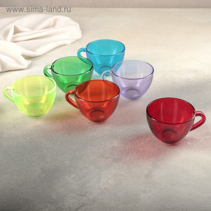 Набор кружек для чая &laquo;Радуга&raquo;, 200 мл, 6 шт