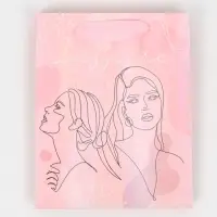 Пакет подарочный ламинированный, упаковка, &laquo;Вдохновение&raquo;, радужная голография, S 12 х 15 х 5.5 см