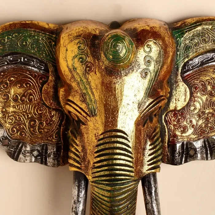 Панно настенное "Голова слона" 33х13х40 см