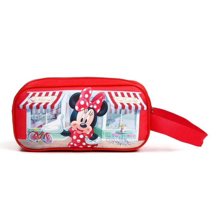 Сумка детская на молнии 22&times;11&times;1,5 см для девочки, косметичка, Минни Маус