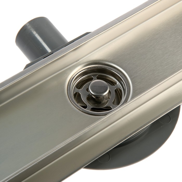 Трап ZEIN, c флaнцeм свободного вращения 360&deg;, 7х70 см, d=40/50 мм, нерж. сталь, сатин