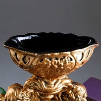 Подставка "Два ангела с ладьей" бронза, 20&times;28&times;52 см