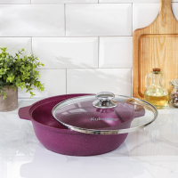 Кастрюля-жаровня Trendy style, 3 л, d=26 см, h=8.5 см, антипригарное покрытие, цвет фиолетовый Кастрюля-жаровня Trendy style, 3 л, d=26 см, h=8.5 см, антипригарное покрытие, цвет фиолетовый