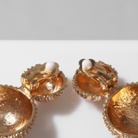 Клипсы &laquo;Рельеф&raquo;, цвет золото