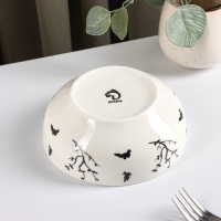 Салатник Доляна &laquo;Весенний вечер&raquo;, 600 мл, d=15,5 см, цвет белый