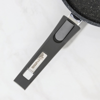 Сковорода &laquo;Гранит&raquo;, d=22 см, съёмная ручка, антипригарное покрытие, цвет серый