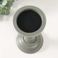 Подсвечник дерево на 1 свечу "Оскар" серый 20х10,3х10,3 см