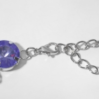 Колье &laquo;Драгоценность&raquo; геометрия, цвет сиреневый в серебре, 32 см