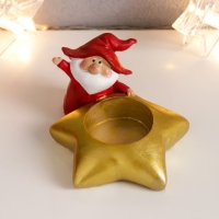 Сувенир полистоун подсвечник "Дедушка Мороз в колпаке гнома"МИКС 5,5х10х8,5 см Сувенир полистоун подсвечник "Дедушка Мороз в колпаке гнома"МИКС 5,5х10х8,5 см