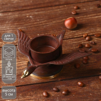 Подсвечник "Лебедь" латунь 13х13х5 см Подсвечник "Лебедь" латунь 13х13х5 см