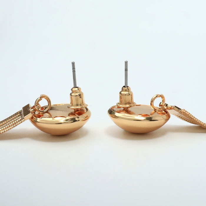 Серьги висячие &laquo;Водопад&raquo; 4 нити мини, цвет золото