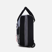 Чемодан малый 37 л (S) с сумкой, отдел на молнии, с расширением, с расширением, цвет чёрный